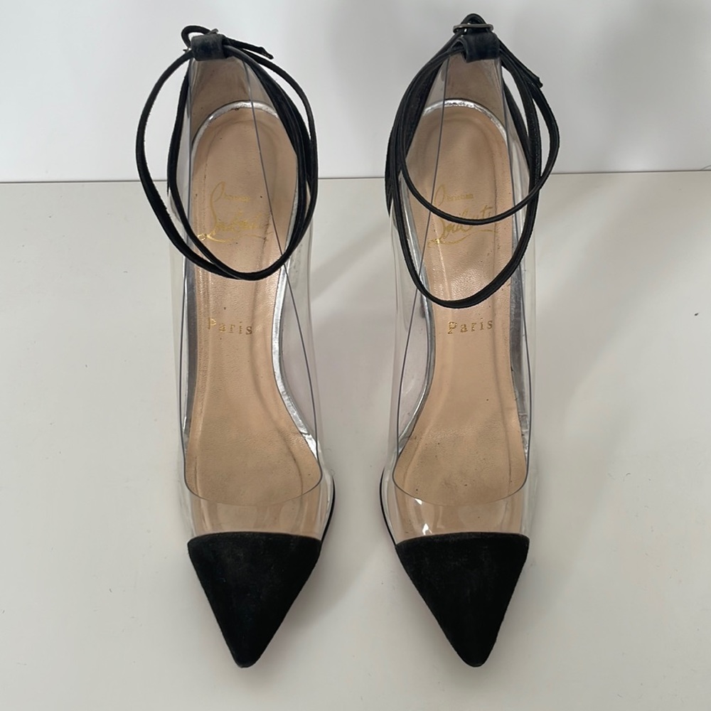 Christian Louboutin Un Bout Unbout Black Suede Heels size 37
